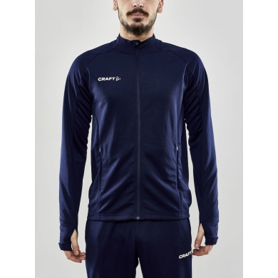 Craft Kurtka Treningowa Evolve Full Zip - wytrzymała kurtka Mid-Layer z materiału elastycznego - granatowa Męska